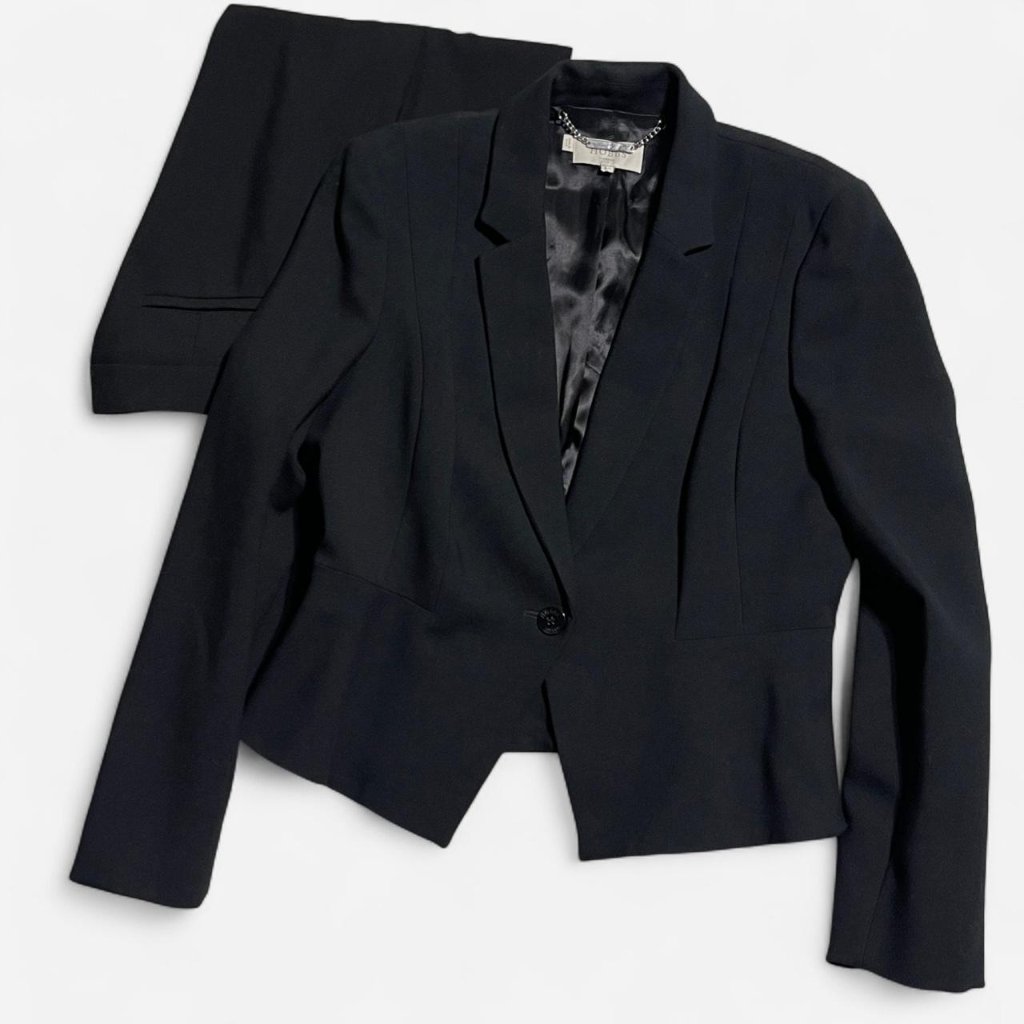 Hobbs Black Tailored Blazer And Trousers Set Size 10